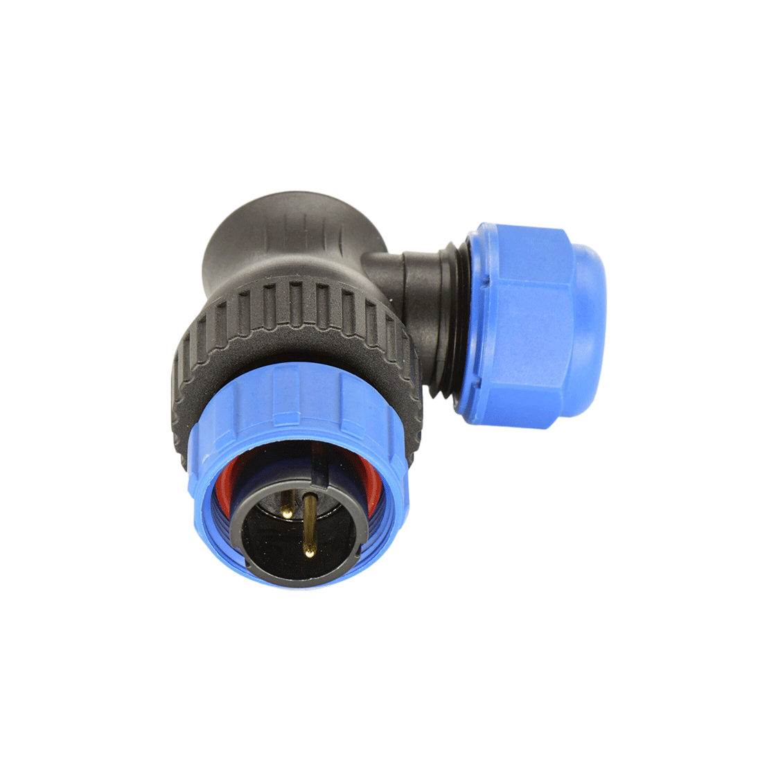 DP17系列 2芯弯式电缆公插头 电缆直径7-10mm