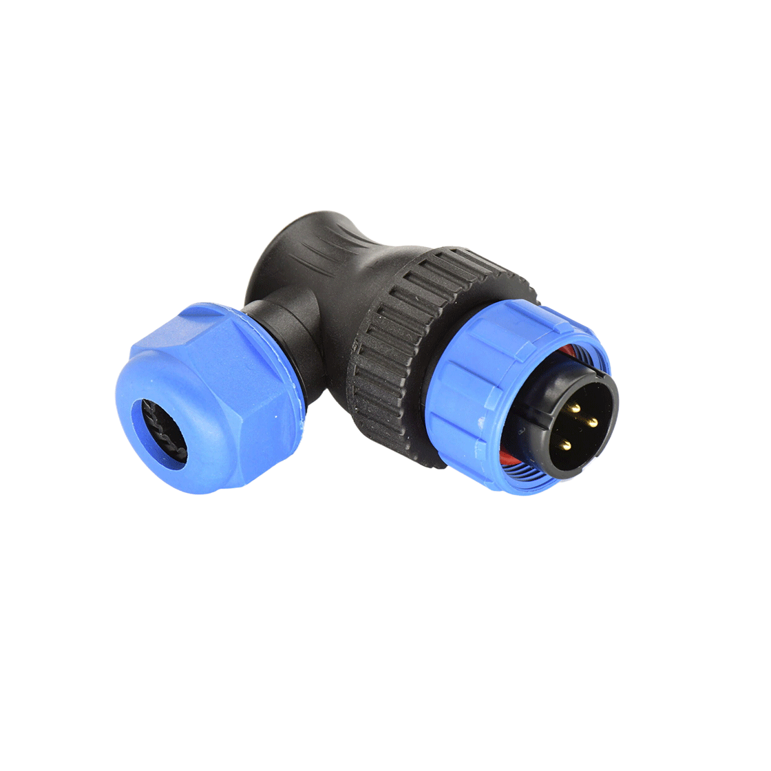 DP17系列 3芯弯式电缆公插头 电缆直径7-10mm