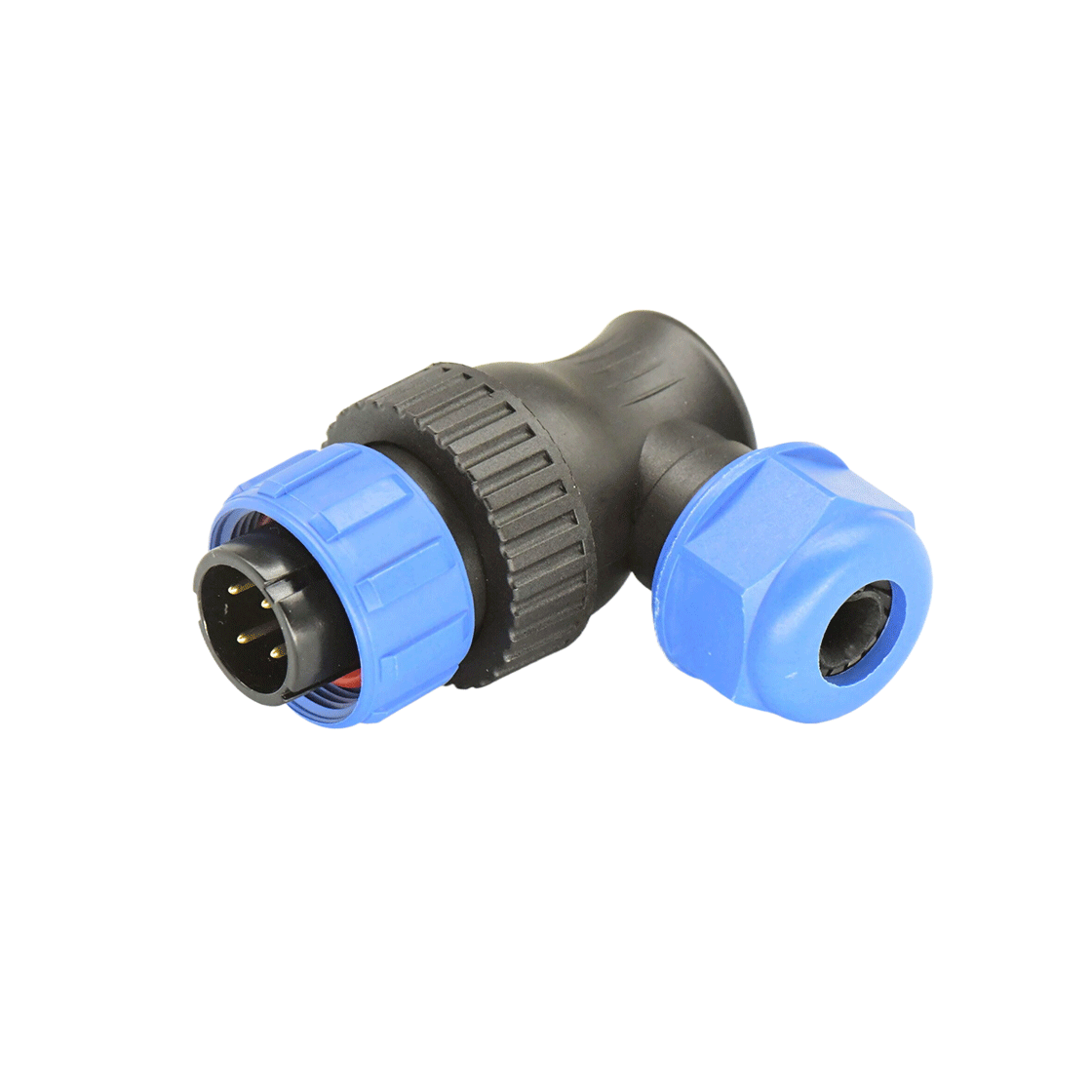 DP17系列 4芯弯式电缆公插头 电缆直径7-10mm