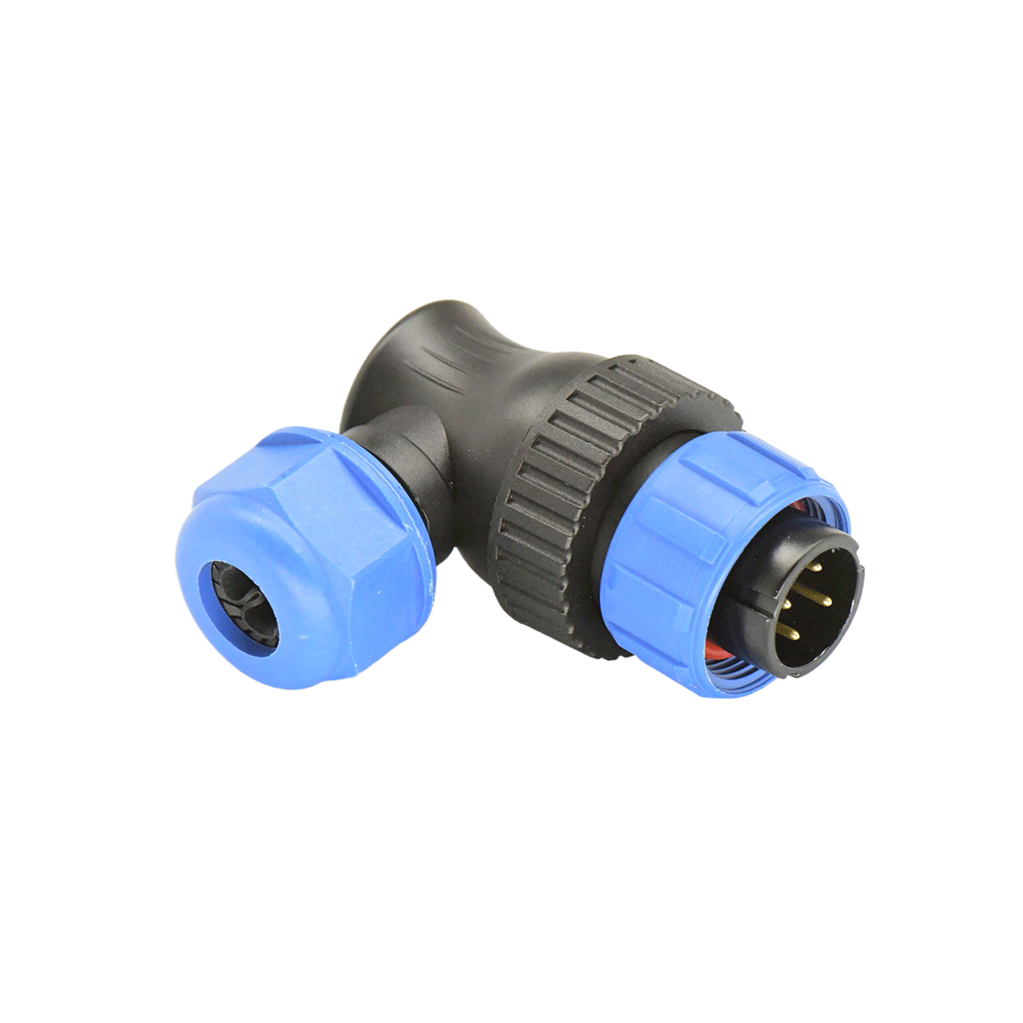 DP17系列 4芯弯式电缆公插头 电缆直径7-10mm