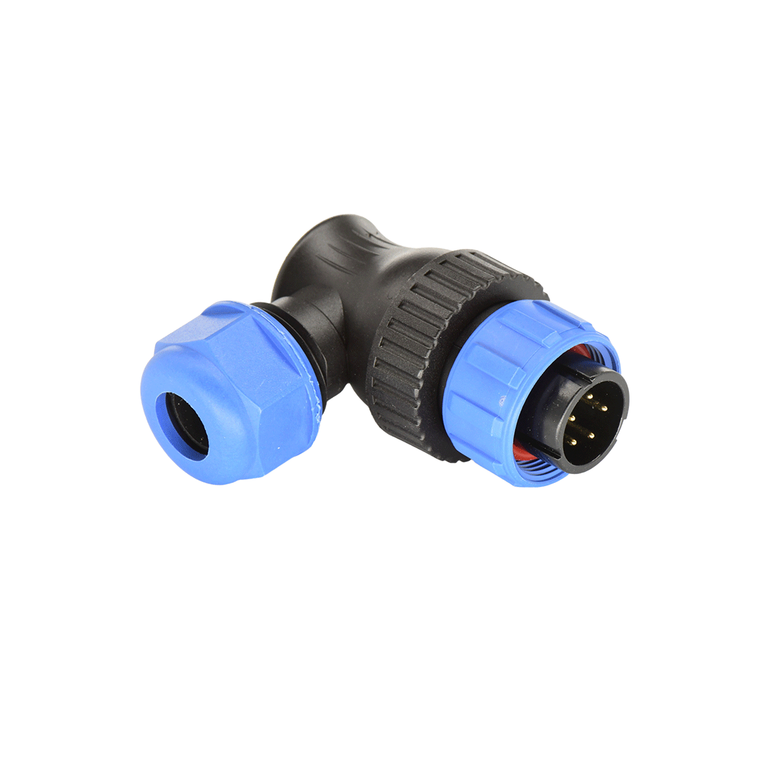 DP17系列 5芯弯式电缆公插头 电缆直径7-10mm