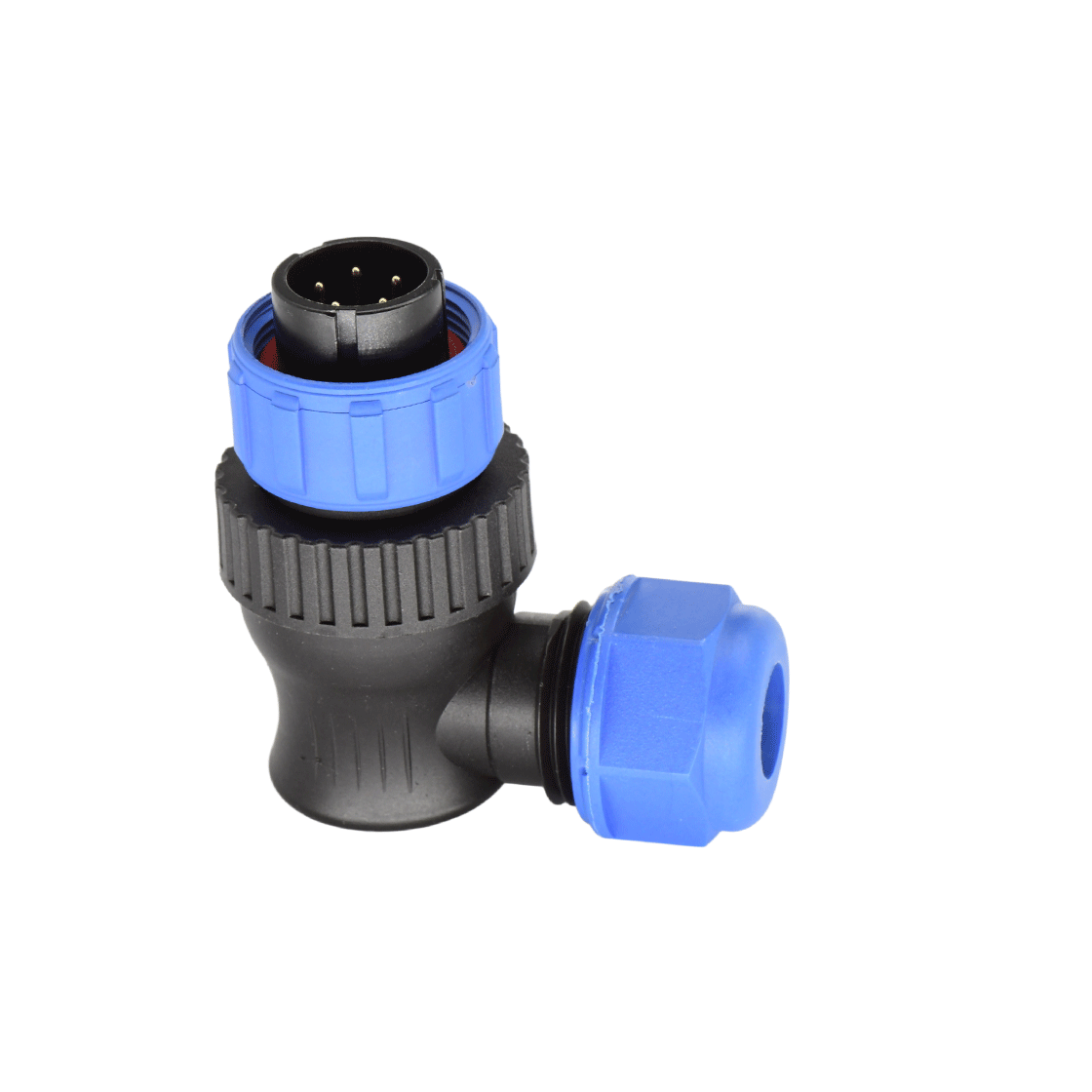 DP17系列 5芯弯式电缆公插头 电缆直径7-10mm