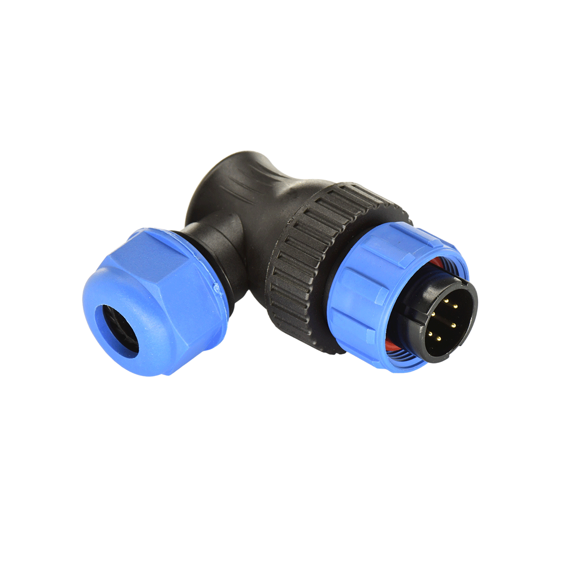 DP17系列 6芯弯式电缆公插头 电缆直径7-10mm