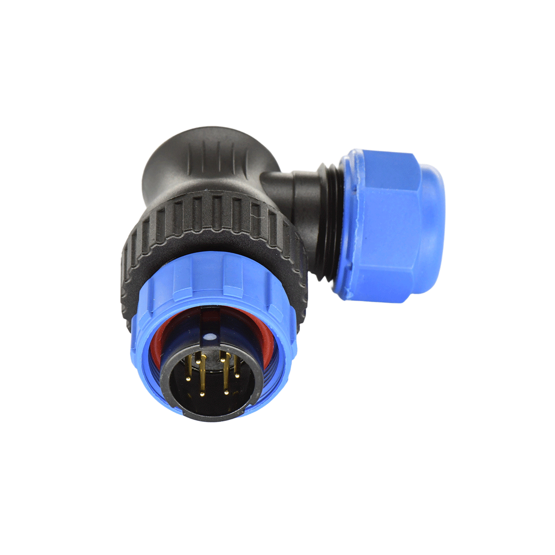 DP17系列 6芯弯式电缆公插头 电缆直径7-10mm