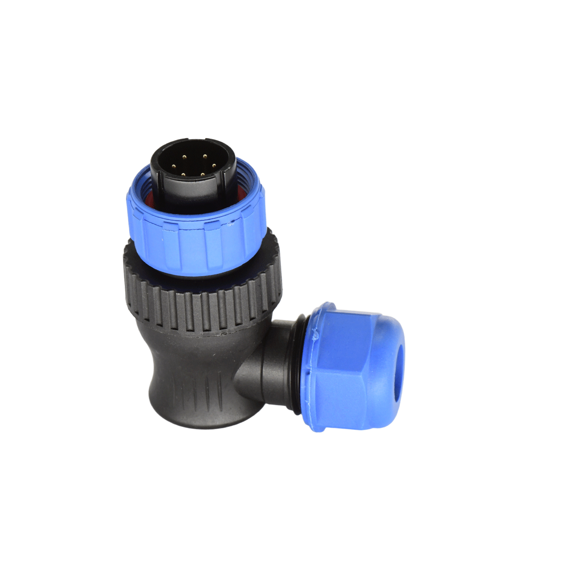 DP17系列 6芯弯式电缆公插头 电缆直径7-10mm