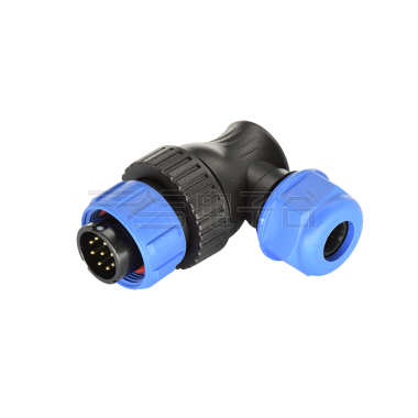 DP17系列 9芯弯式电缆公插头 电缆直径7-10mm