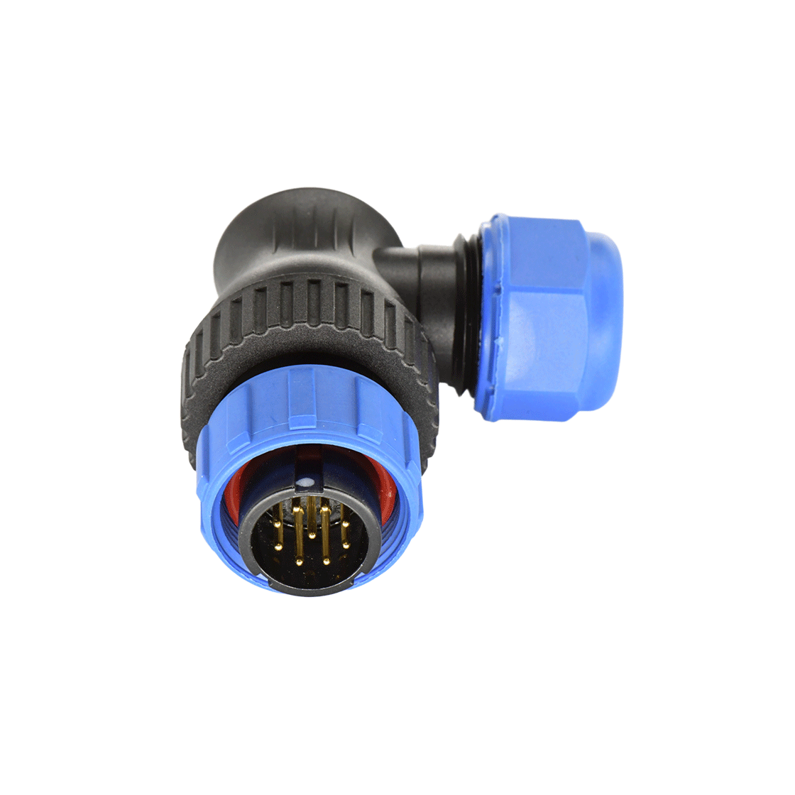 DP17系列 9芯弯式电缆公插头 电缆直径7-10mm