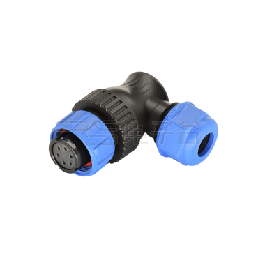 DP17系列 6芯弯式电缆母插头 电缆直径7-10mm