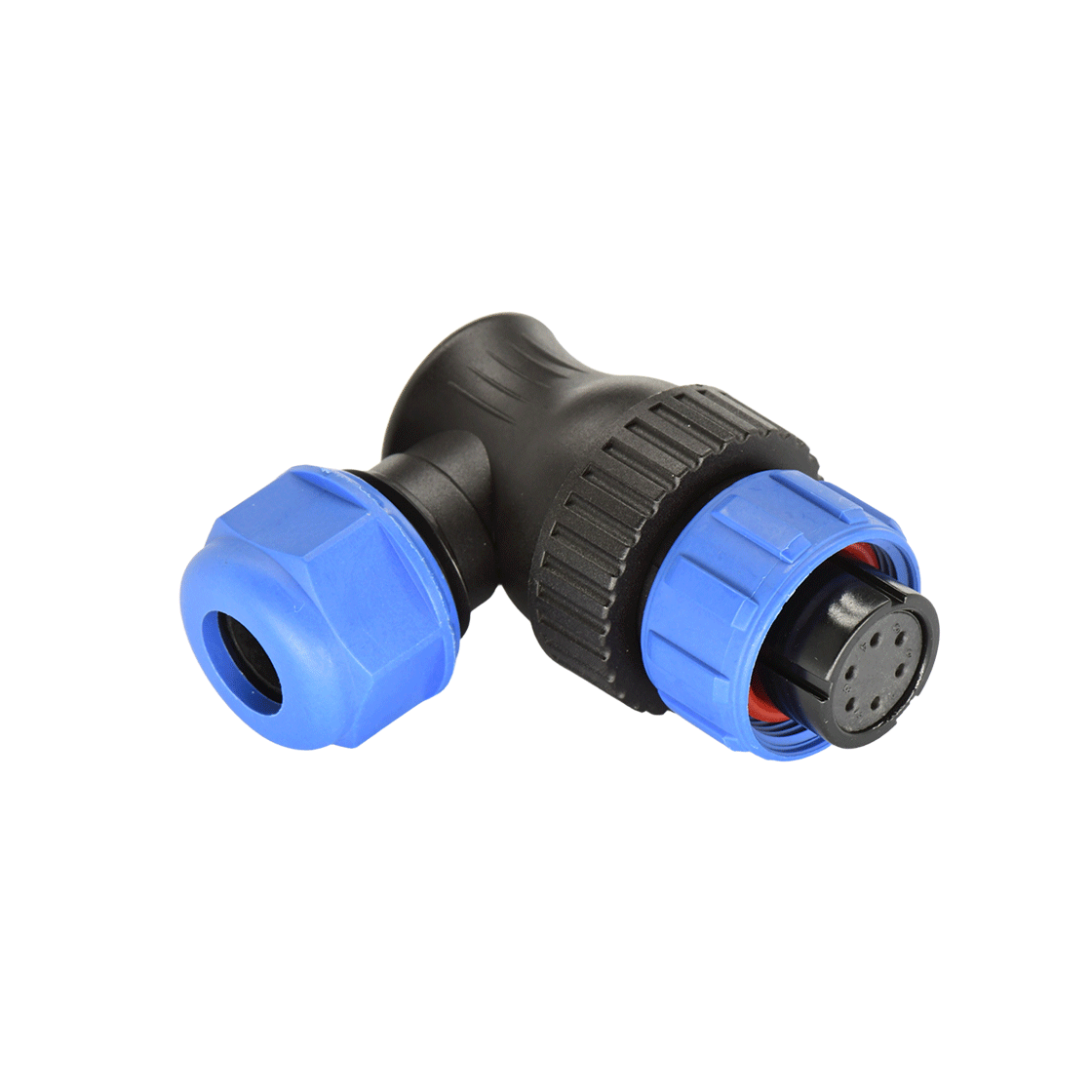 DP17系列 6芯弯式电缆母插头 电缆直径7-10mm