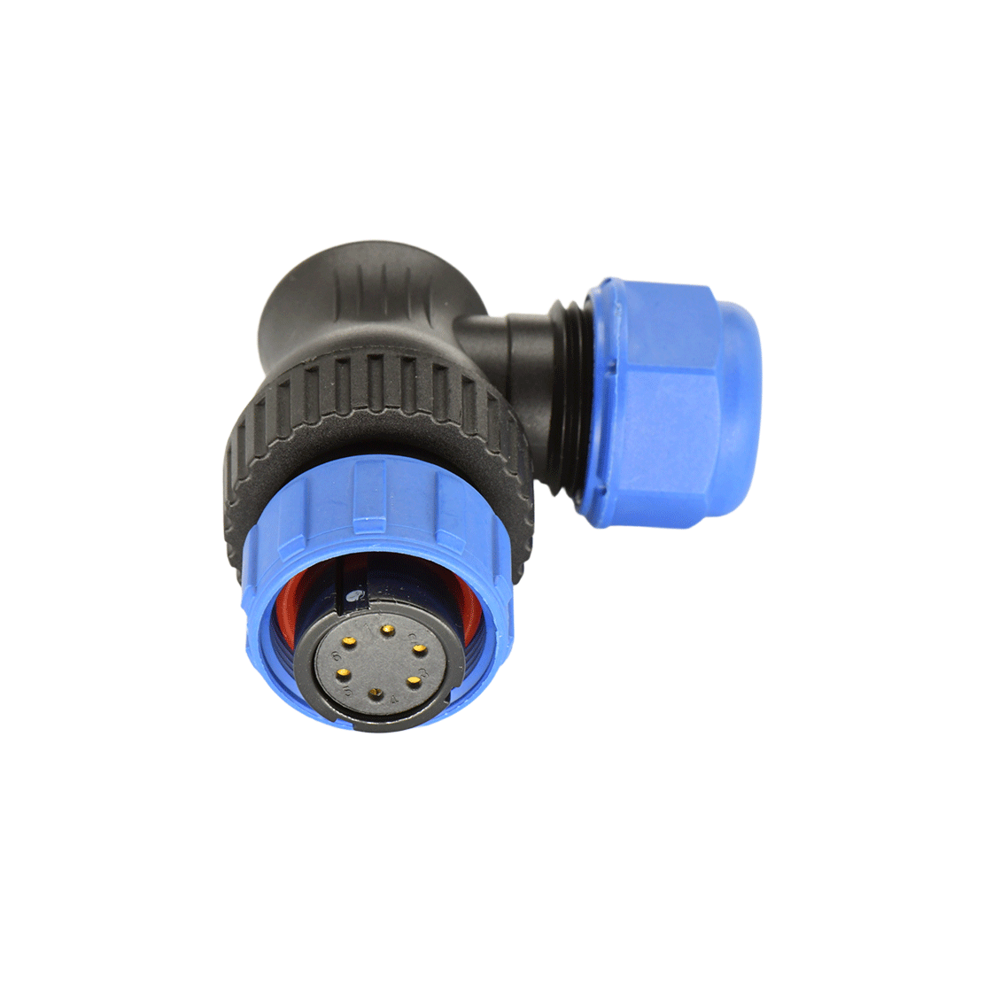 DP17系列 6芯弯式电缆母插头 电缆直径7-10mm