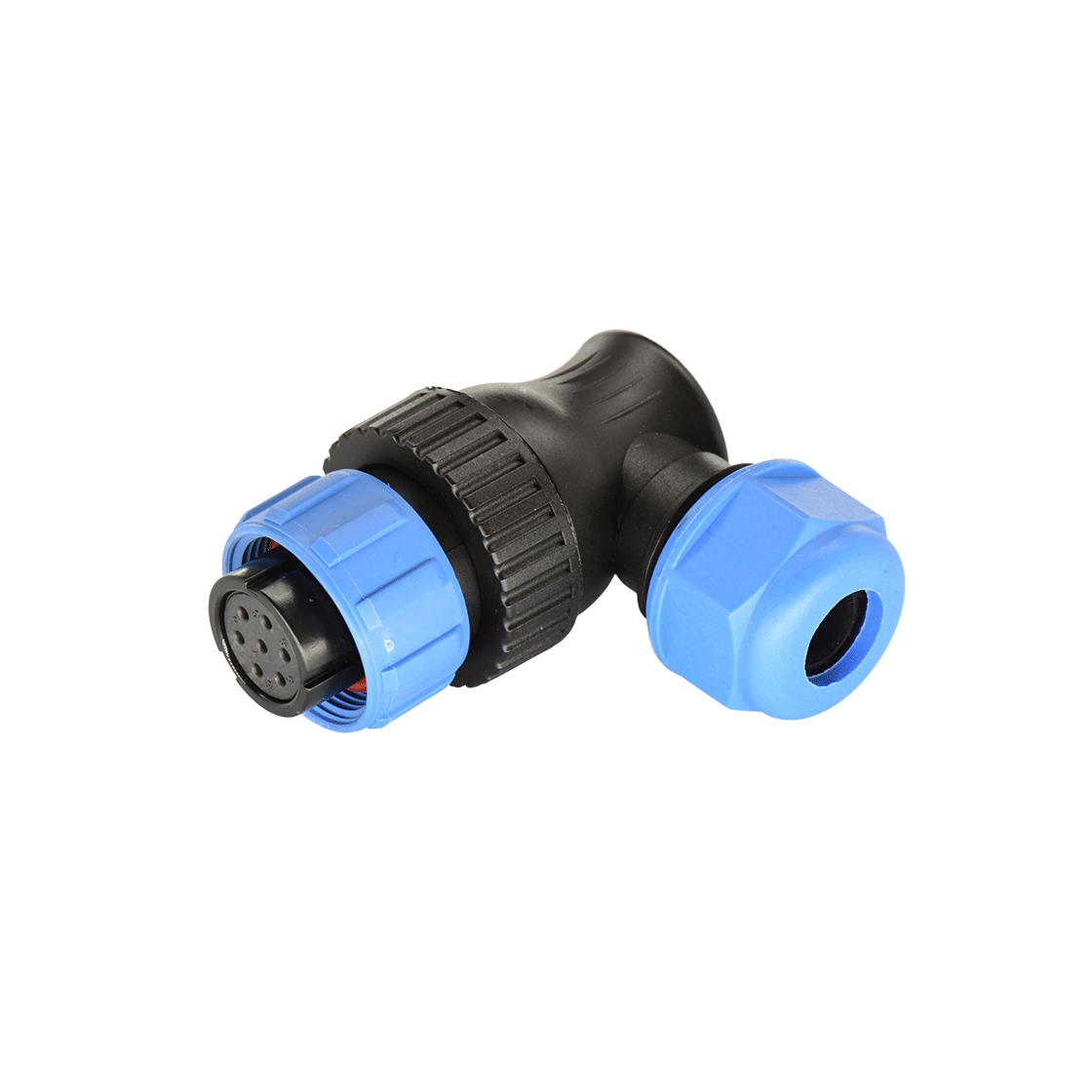 DP17系列 7芯弯式电缆母插头 电缆直径7-10mm