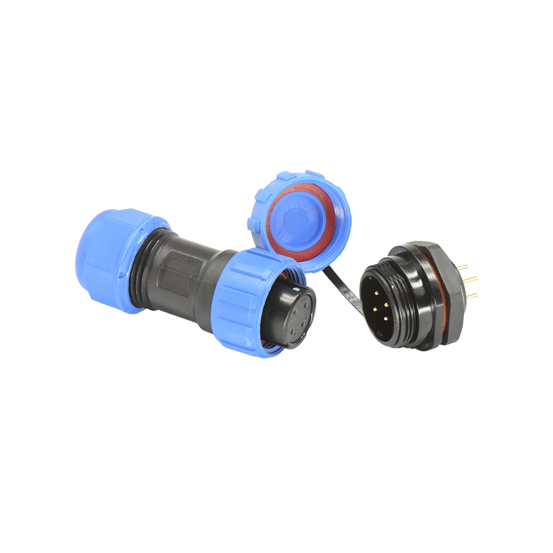 DP21系列 航空插头 4芯后螺母公插座