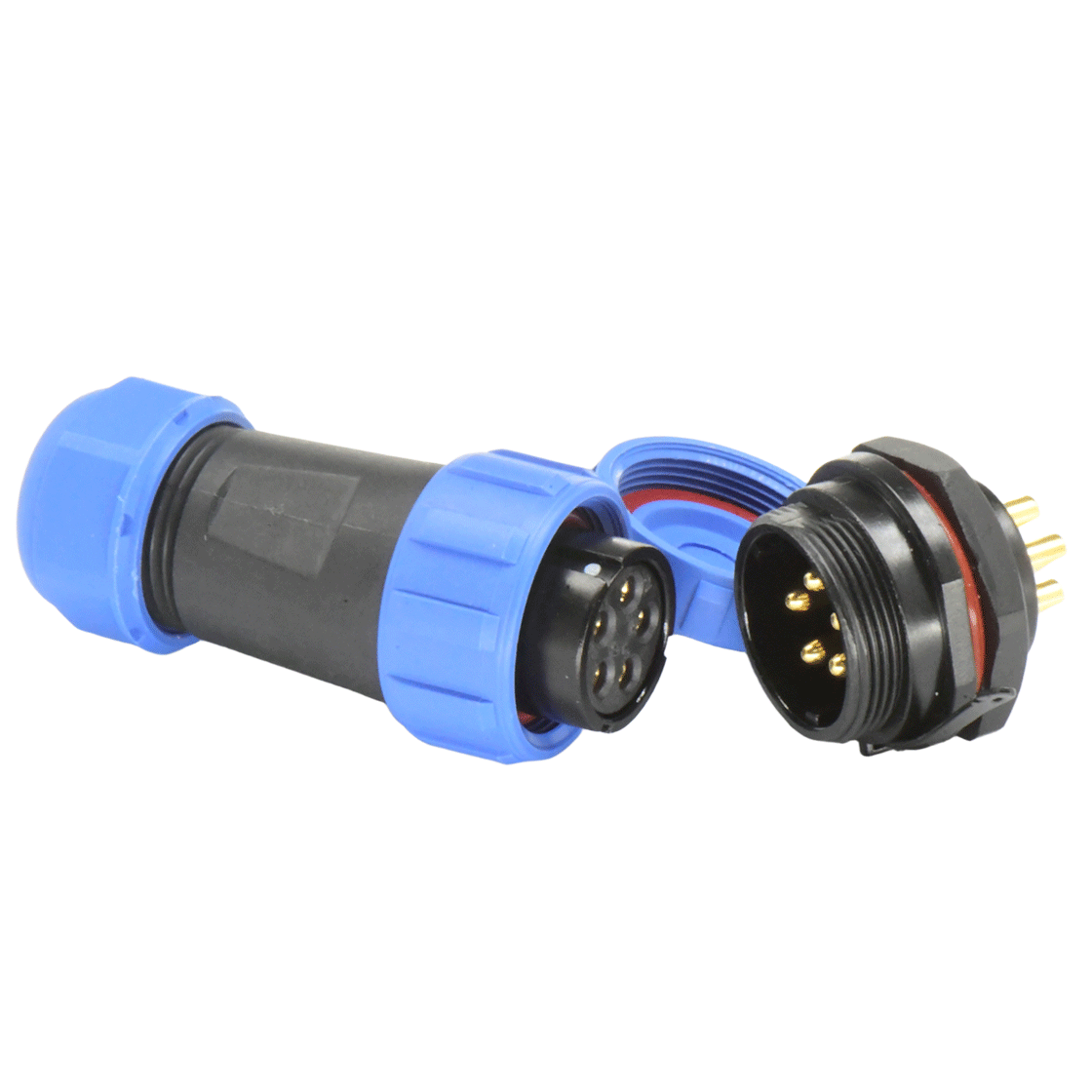 DP21系列 航空插头 5芯后螺母公插座