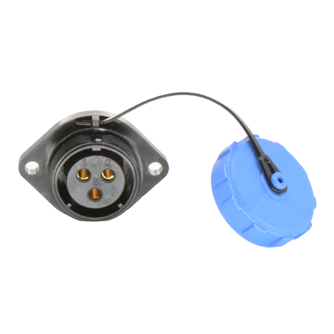 DP21系列 航空插头 3芯两孔法兰母插座