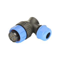 DP21系列 航空插头 弯式电缆母插头 焊线式 螺纹锁紧 电缆直径7-12mm