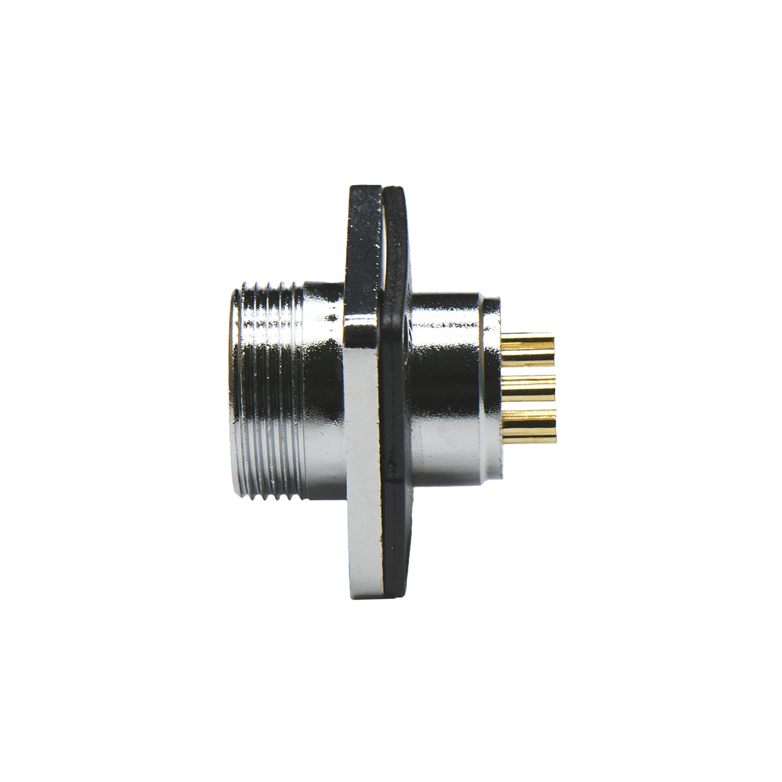 DS16系列 航空插头 9芯母头 面板安装插座 带方形法兰