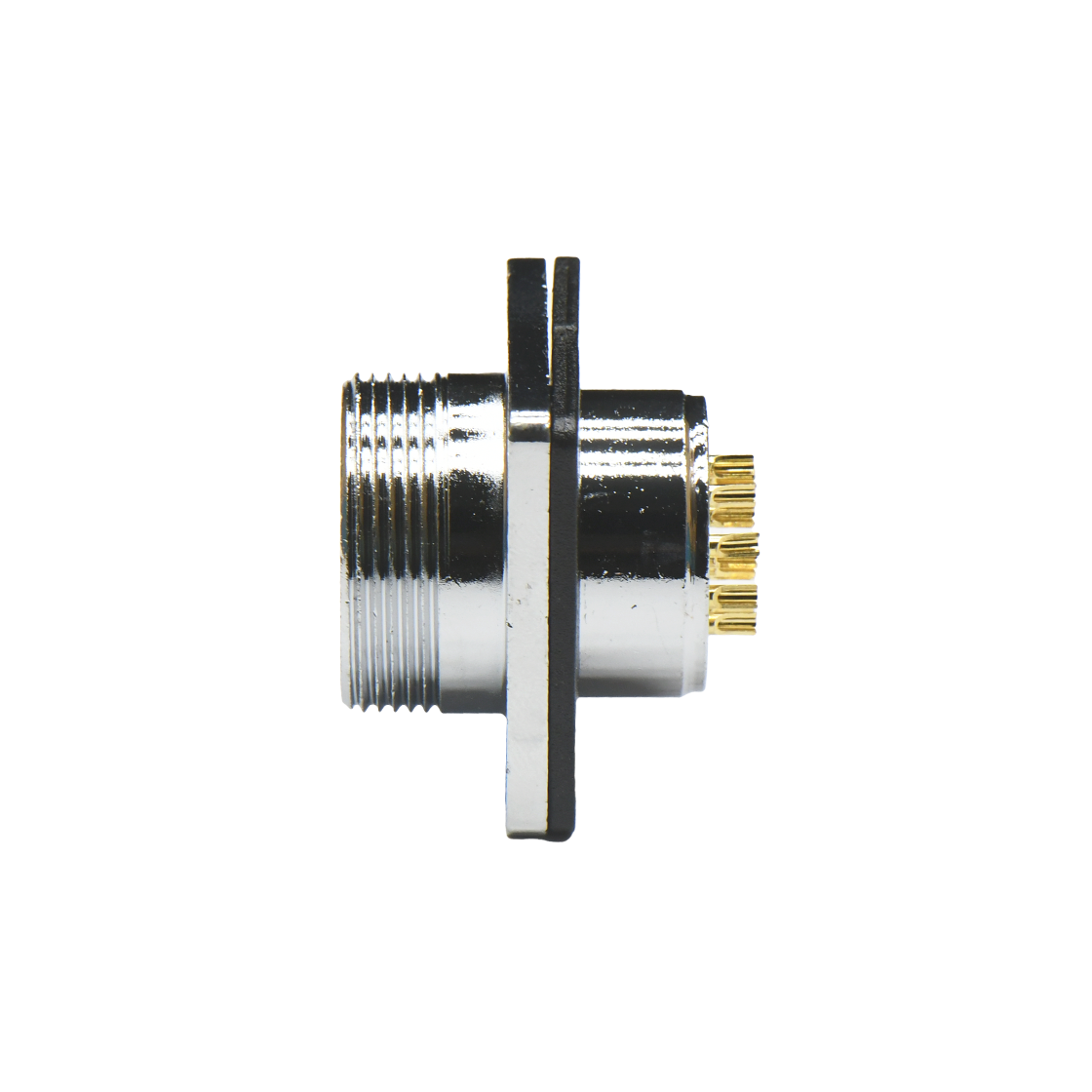 DS20系列 航空插头 12芯母头 面板安装插座 带方形法兰