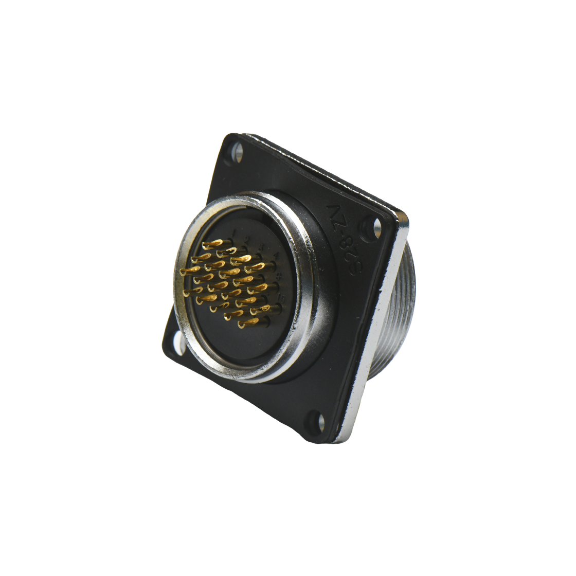 DS28系列 航空插头 20芯公头 面板安装插座 带方形法兰