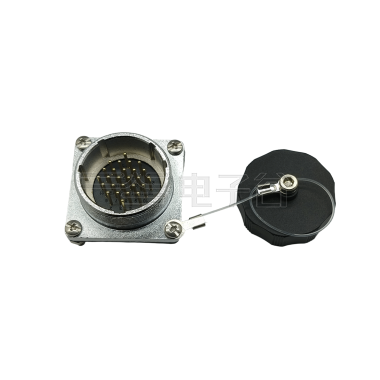 DS28系列 航空插头 26芯公头 面板安装插座 带方形法兰