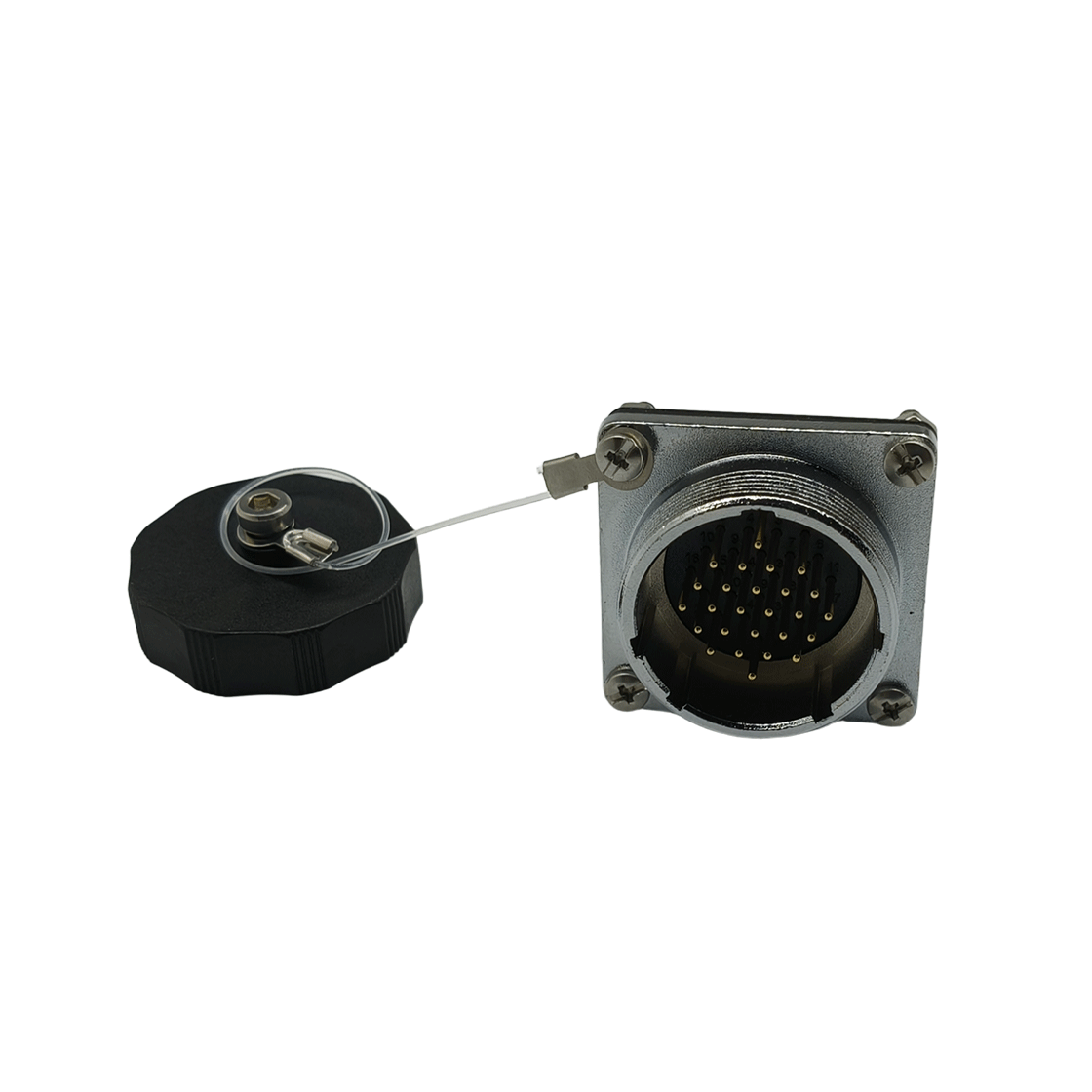 DS28系列 航空插头 26芯公头 面板安装插座 带方形法兰