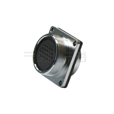 DS28系列 航空插头 20芯母头 面板安装插座 带方形法兰