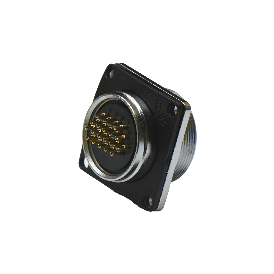 DS28系列 航空插头 20芯母头 面板安装插座 带方形法兰