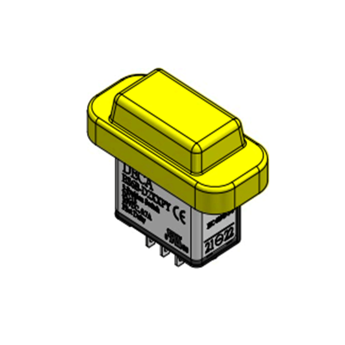 ES6B型使能开关 3位置开关2触点 黄色橡胶套