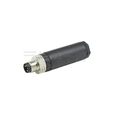 M8防水连接器 A编码 4芯 公头 组装式 直头螺钉压接