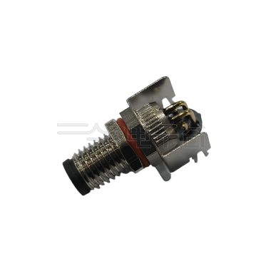 M8防水连接器 A编码 4芯 公头 PCB式 前锁面板弯头