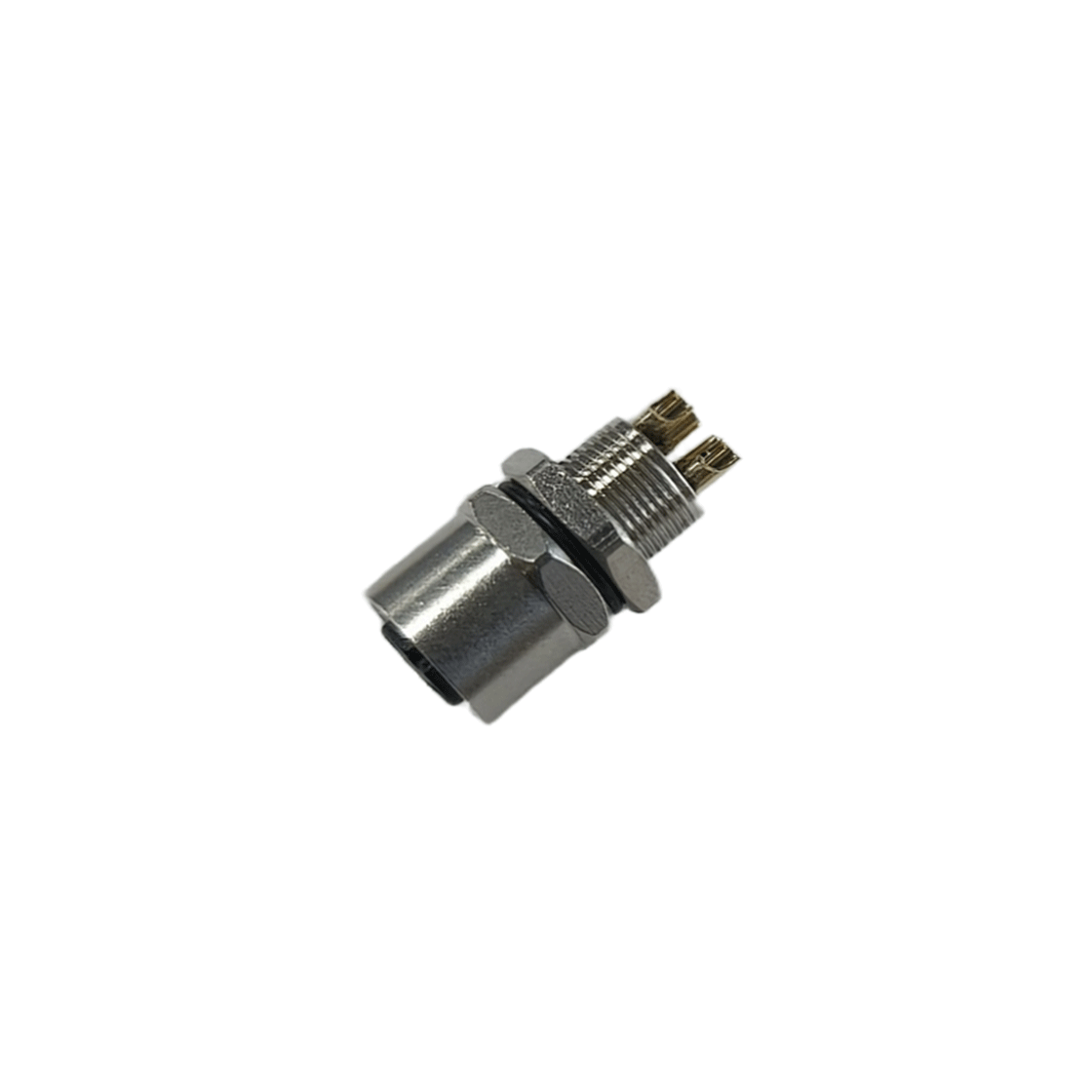 M8防水连接器 A编码 4芯 焊线式 防呆母头 后锁面板式M8 SW10T-16L