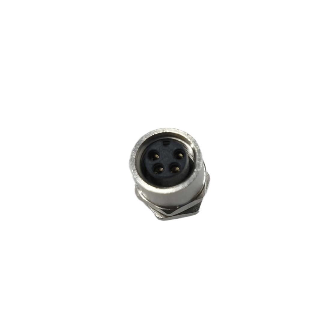 M8防水连接器 A编码 4芯 焊线式 防呆母头 后锁面板式M8 SW10T-16L