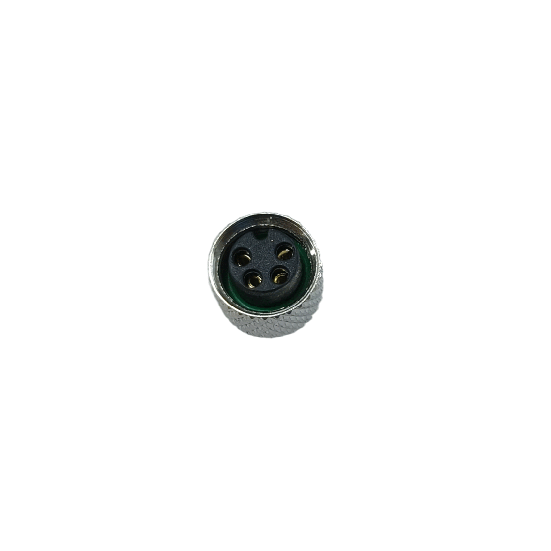 M8防水连接器 A编码 4芯 焊线式 防呆母头 +9*7.8L网纹螺母