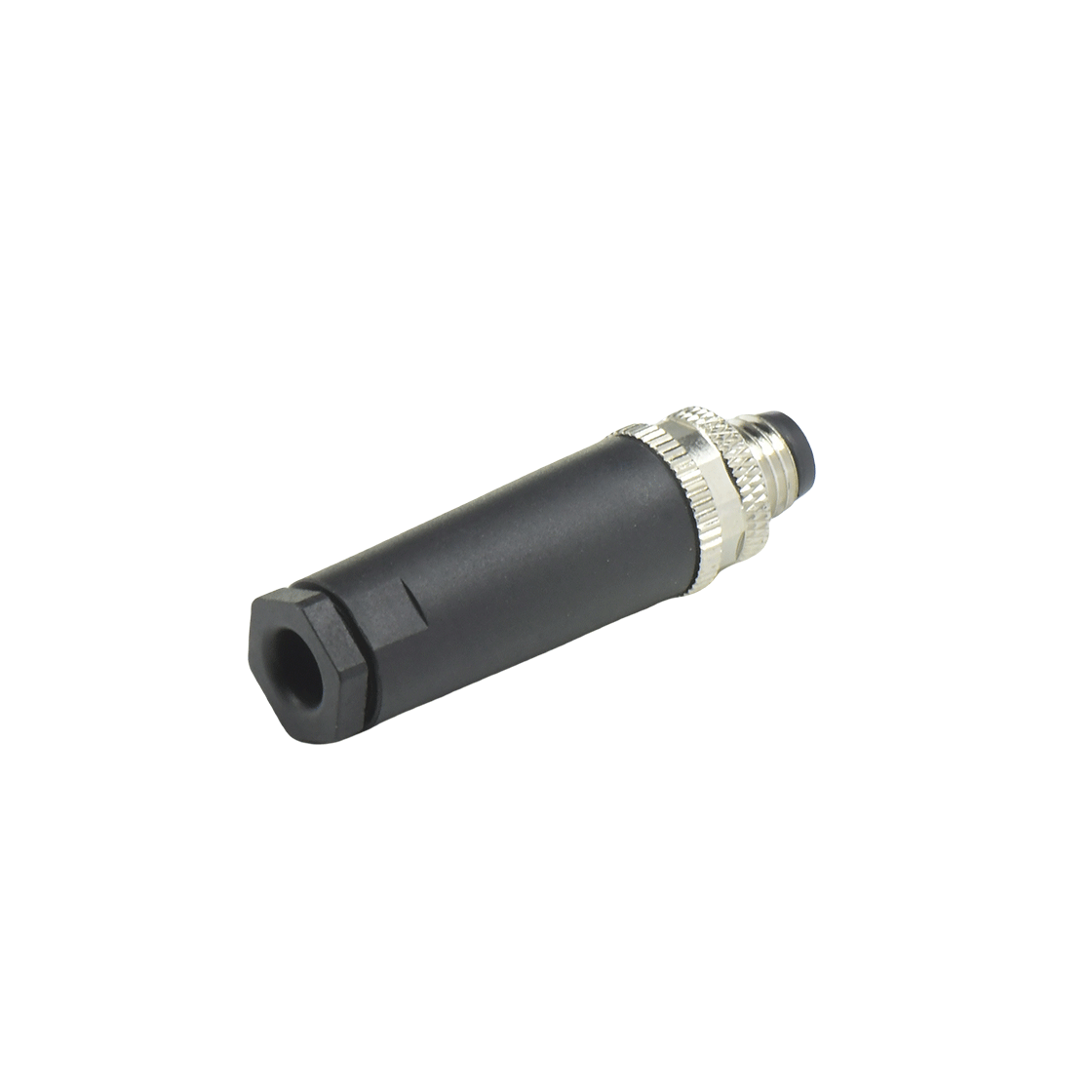 M8防水连接器 A编码 6芯 公头 组装式 直头螺钉压接