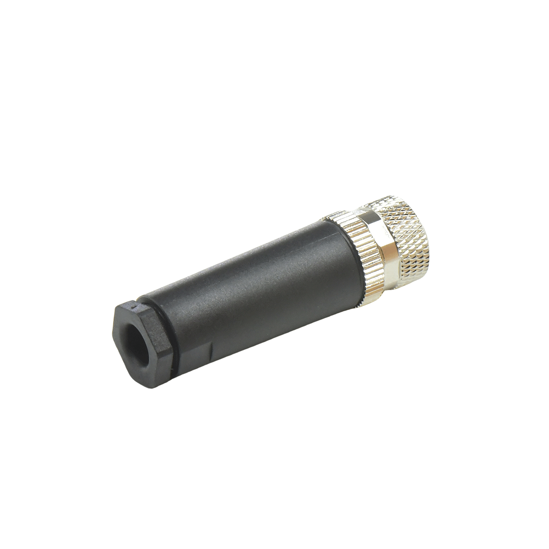 M8防水连接器 A编码 6芯 母头 组装式 直头螺钉压接
