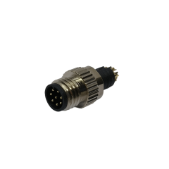 M8防水连接器 AB编码 2~8芯 焊线式 公头+11.3L防振动六角螺丝