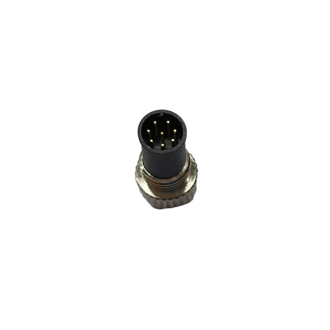 M8防水连接器 A编码 8芯 焊线式 公头 +11.3L防振动六角螺丝