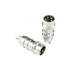 M8防水连接器 A编码 焊线式 公头一体式带牙五金外壳14L 全屏蔽