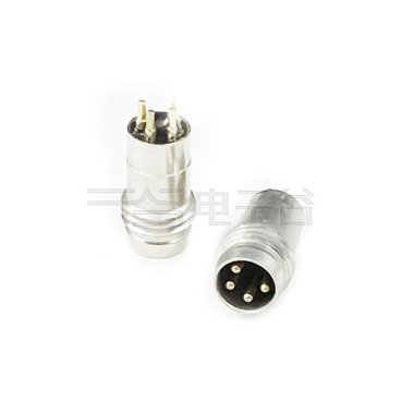 M8防水连接器 A编码 2PIN 线端公头主体 一体式带牙五金外壳15.5L
