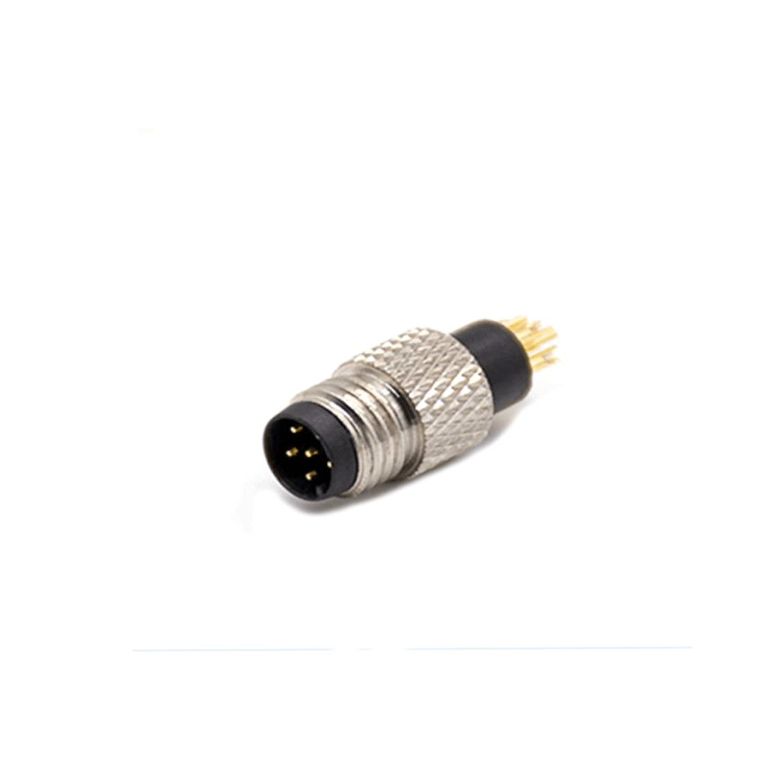 M8防水连接器 A编码 8PIN 线端公头 C款+9*11.3L网纹螺丝