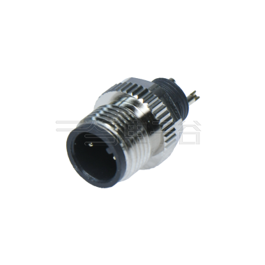 M12防水连接器 A编码 2芯 焊线式公头 G款+13.3L防振动六角螺丝