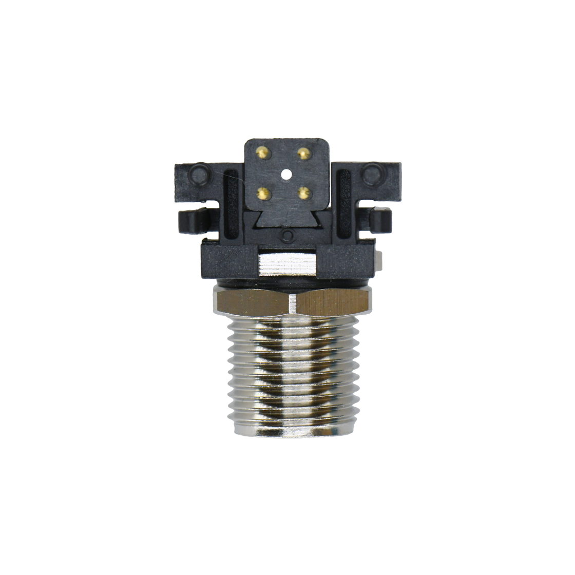 M12前锁面板 公弯头 4芯 A编码 PCB式 开孔M12