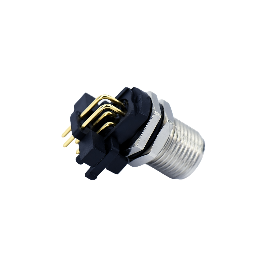 M12 A编码 4芯 板端弯公头