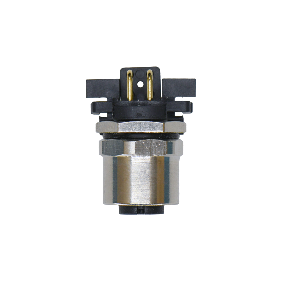 M12前锁面板 母弯头 4芯 A编码 PCB式 开孔M12