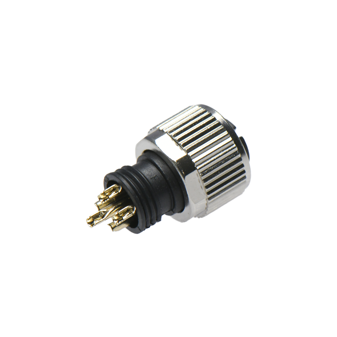 M12防水连接器 A编码 5芯 焊线式母头 B款+10.5L防振动六角螺母