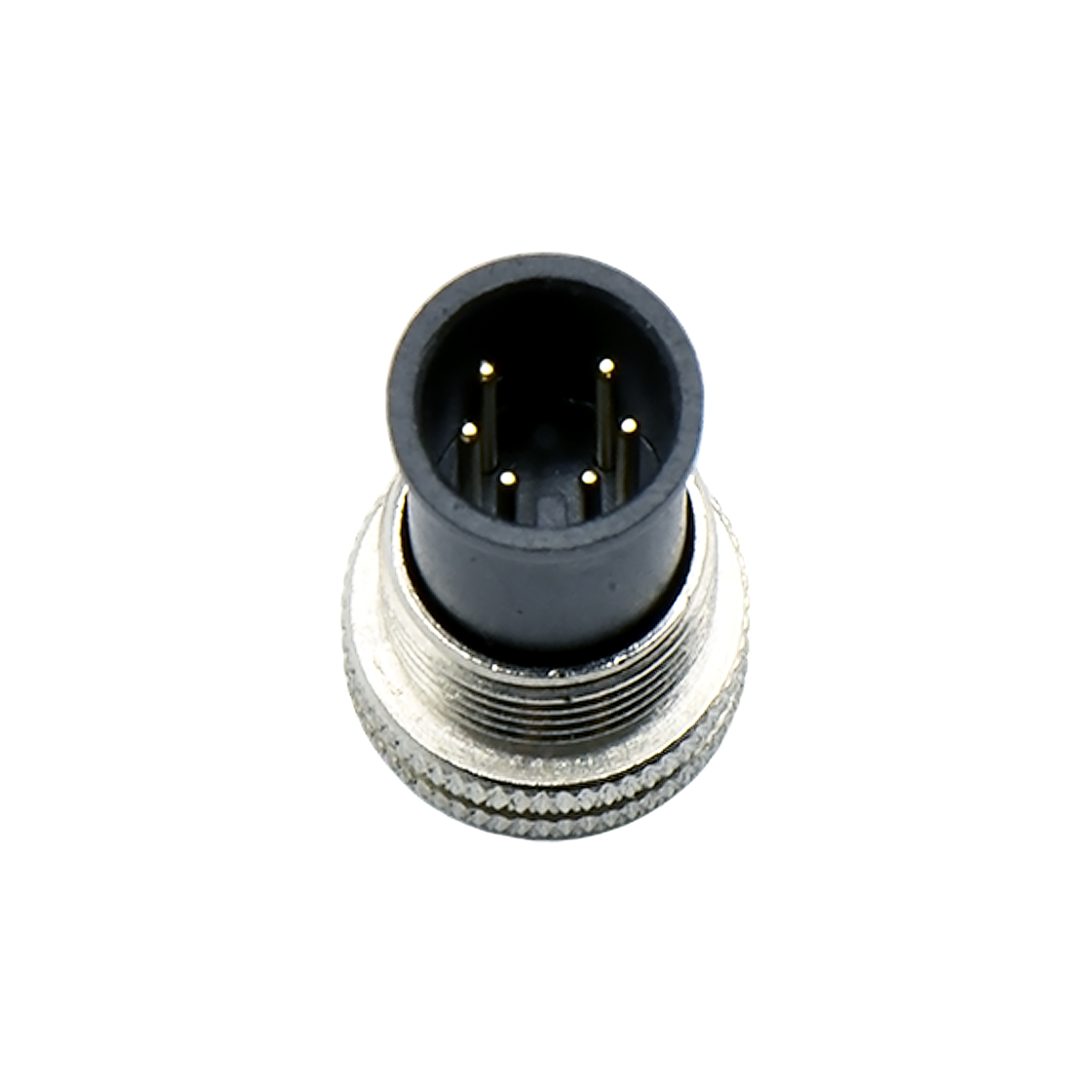 M12成型式防水连接器 6芯 A编码 焊线式公头 非屏蔽款+11.8L双网纹螺丝