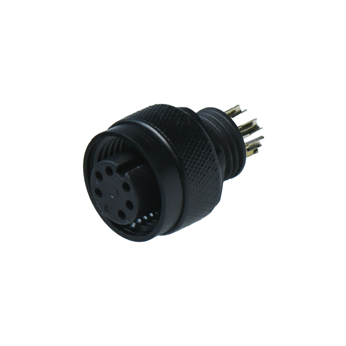 M12防水连接器 ABD编码 线端母头 C款+10.5L网纹POM螺母