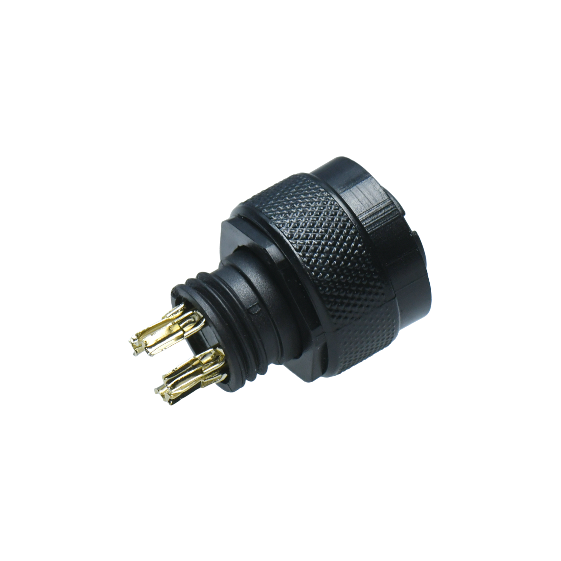 M12防水连接器 A编码 6芯 焊线式母头 C款+10.5L网纹POM螺母