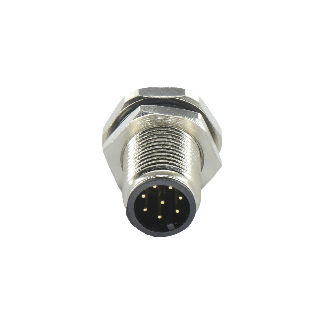 M12前锁面板 公直头 8芯 A编码 PCB式 开孔M12