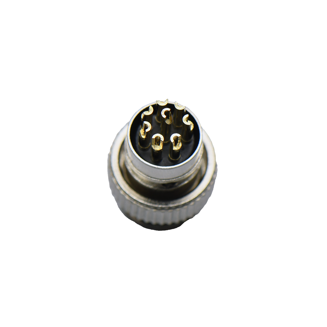 M12成型式防水连接器 8芯 A编码 焊线式公头 屏蔽款+10.8L直纹螺丝