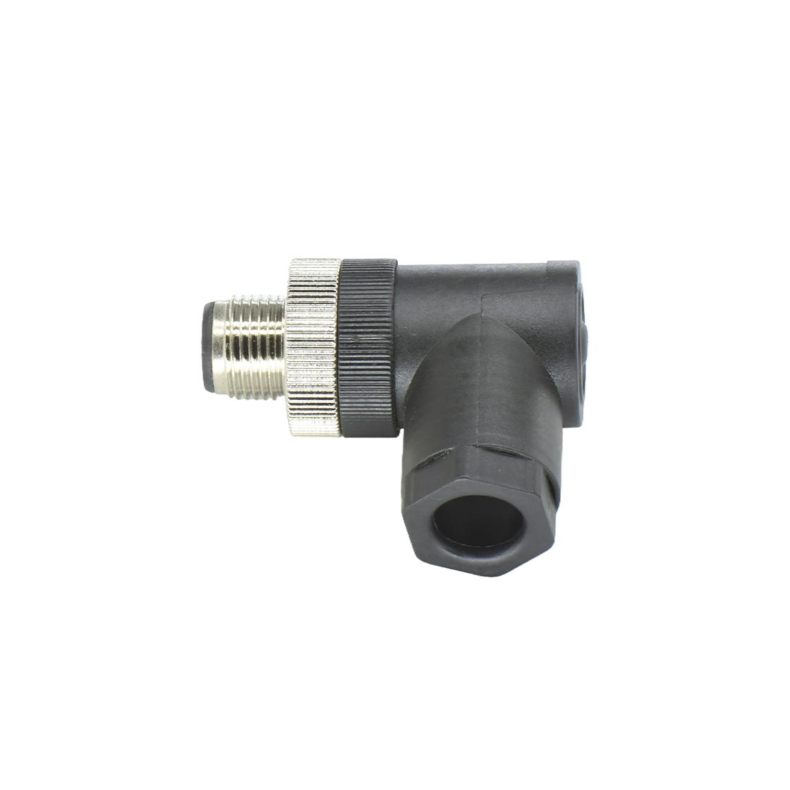 M12组装式半金属塑胶系列 公弯头 12芯 A编码 焊线式 线径PG9